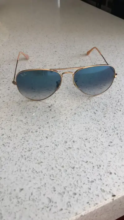 Gafas de sol aviador Ray-Ban con lentes azules - miniatura 2
