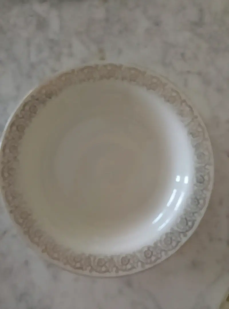 Plato de porcelana con diseño floral - 1