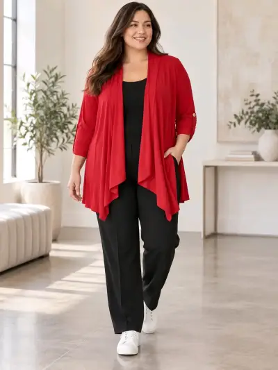 Cárdigan rojo de mujer Mg Griffe - miniatura 1