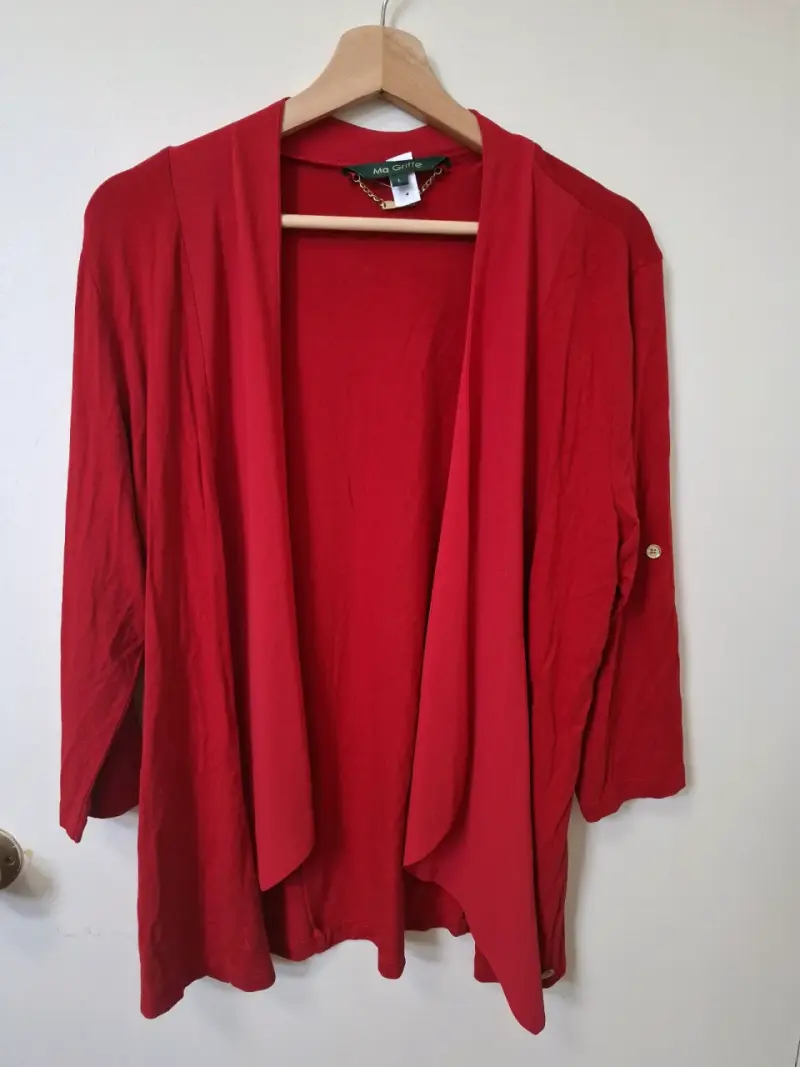 Cárdigan rojo de mujer Mg Griffe - 2