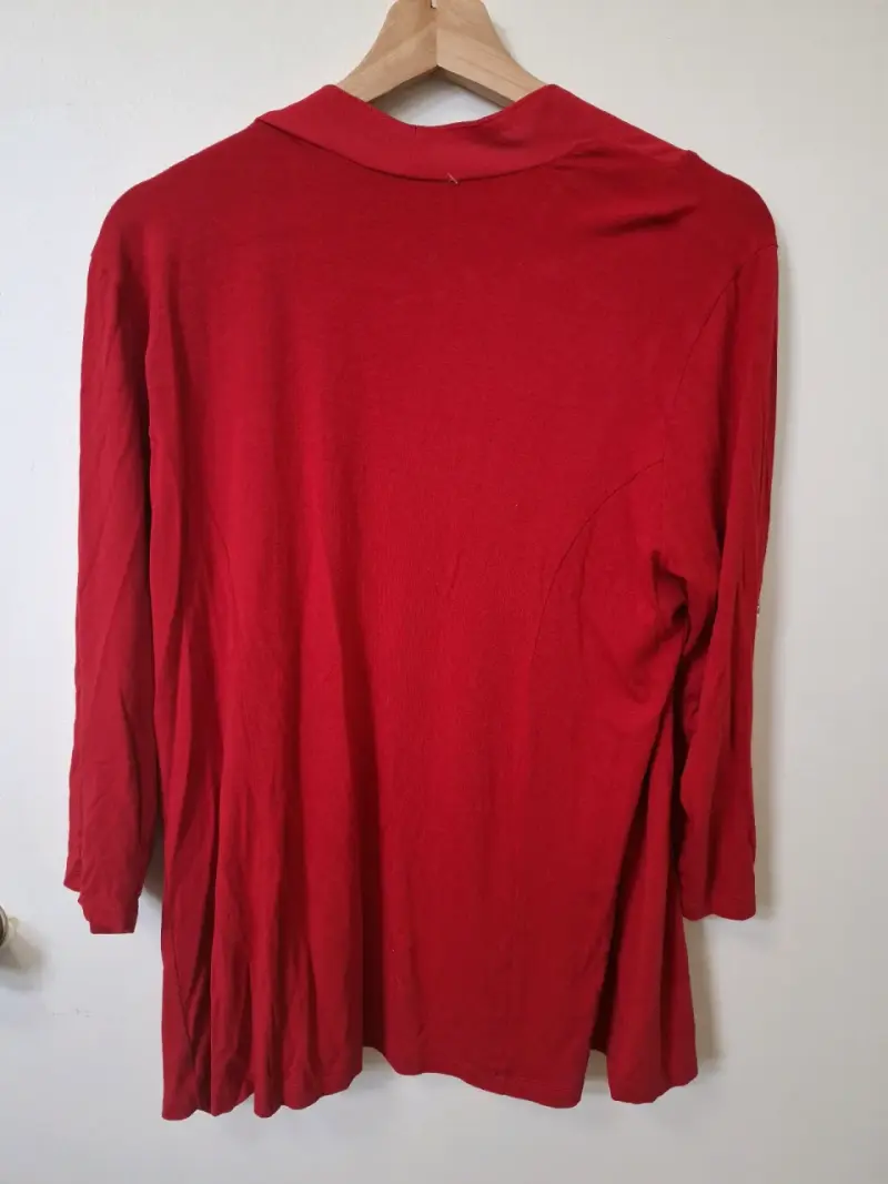 Cárdigan rojo de mujer Mg Griffe - 3