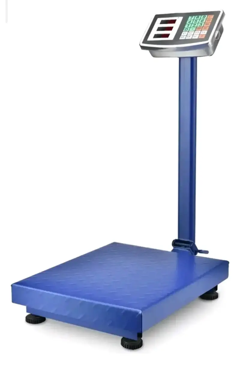 Balanza electrónica industrial azul