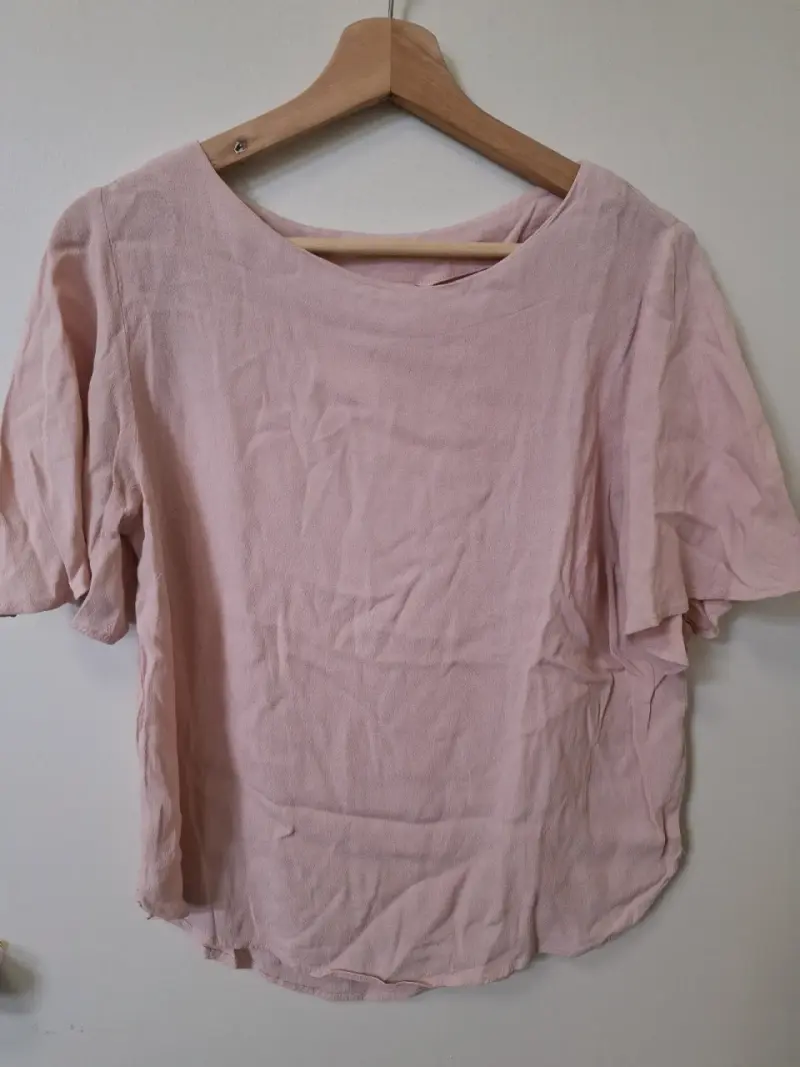 Blusa rosa manga corta para mujer - 2