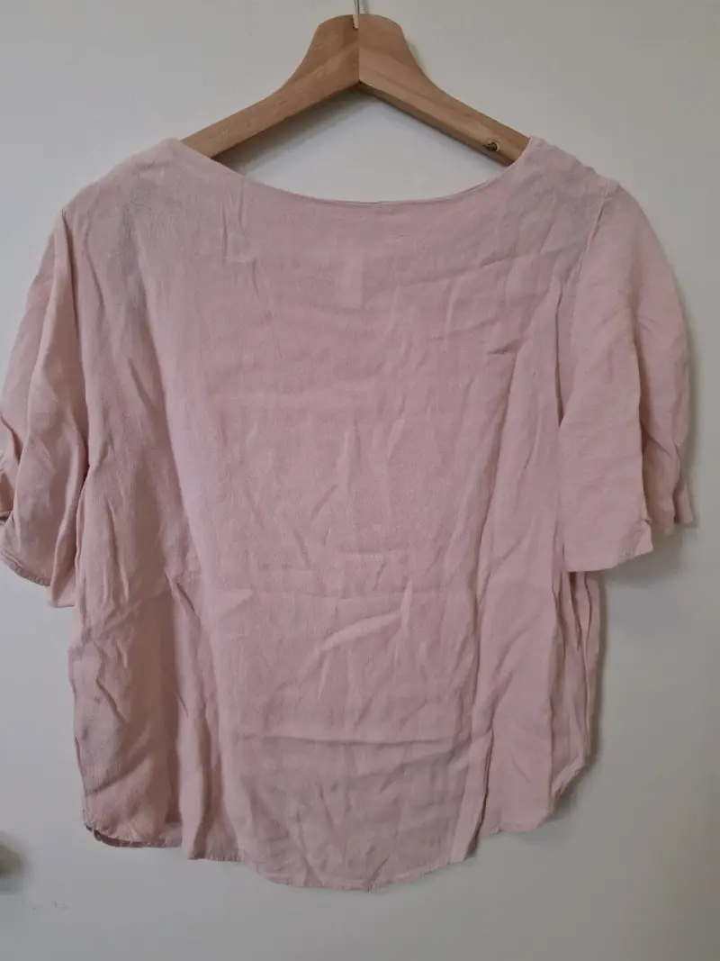 Blusa rosa manga corta para mujer - 3