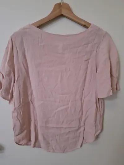 Blusa rosa manga corta para mujer - miniatura 3