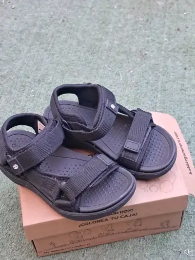 Sandalias negras para niños Bubblegummers - miniatura 1