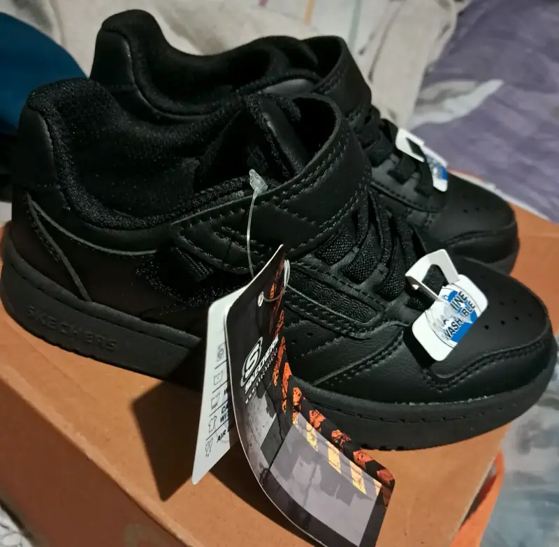 Zapatillas negras para niños Skechers lavables - 3