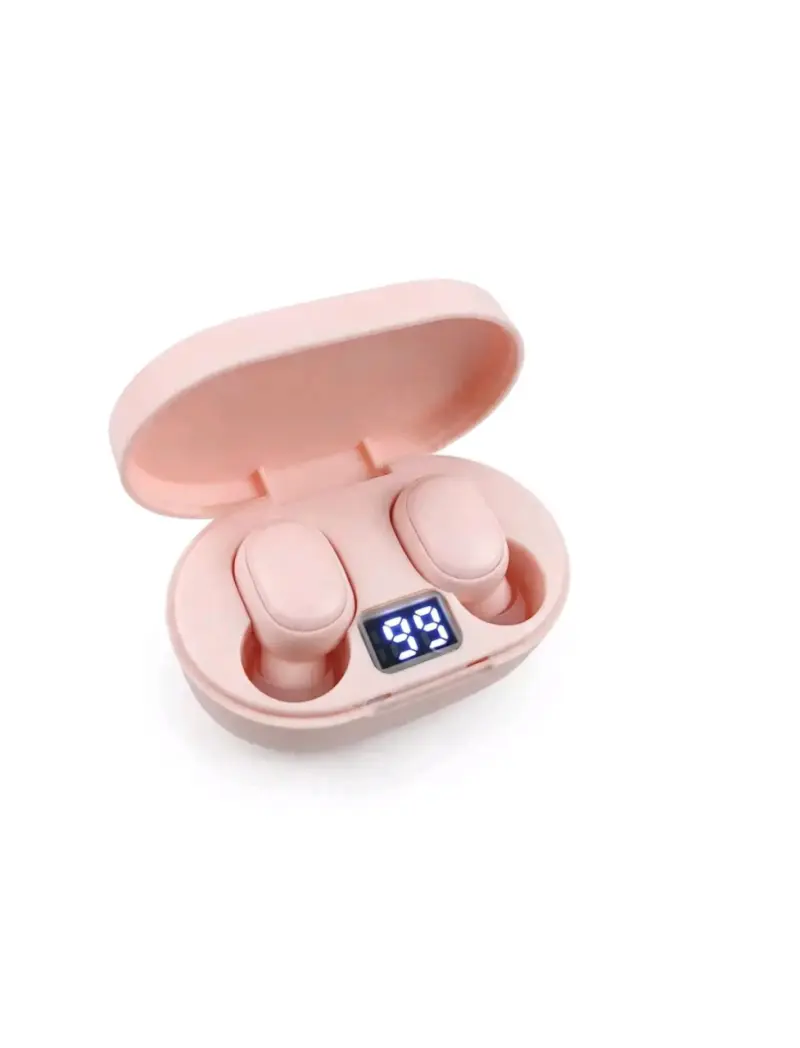 Auriculares inalámbricos con estuche de carga rosa - 2