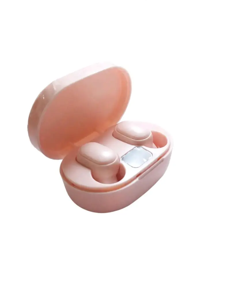 Auriculares inalámbricos con estuche de carga rosa - 3