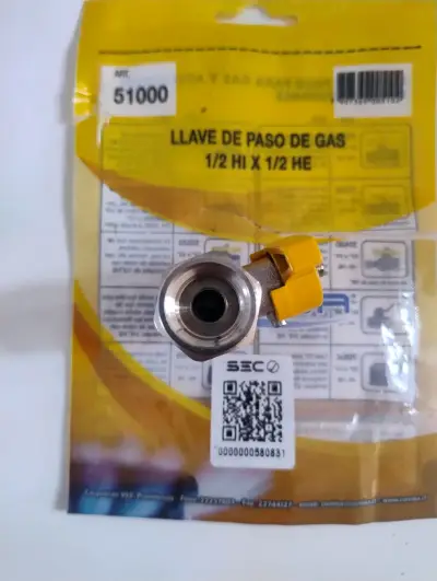 Llave de Paso de Gas 1/2 HI x 1/2 HE - miniatura 4