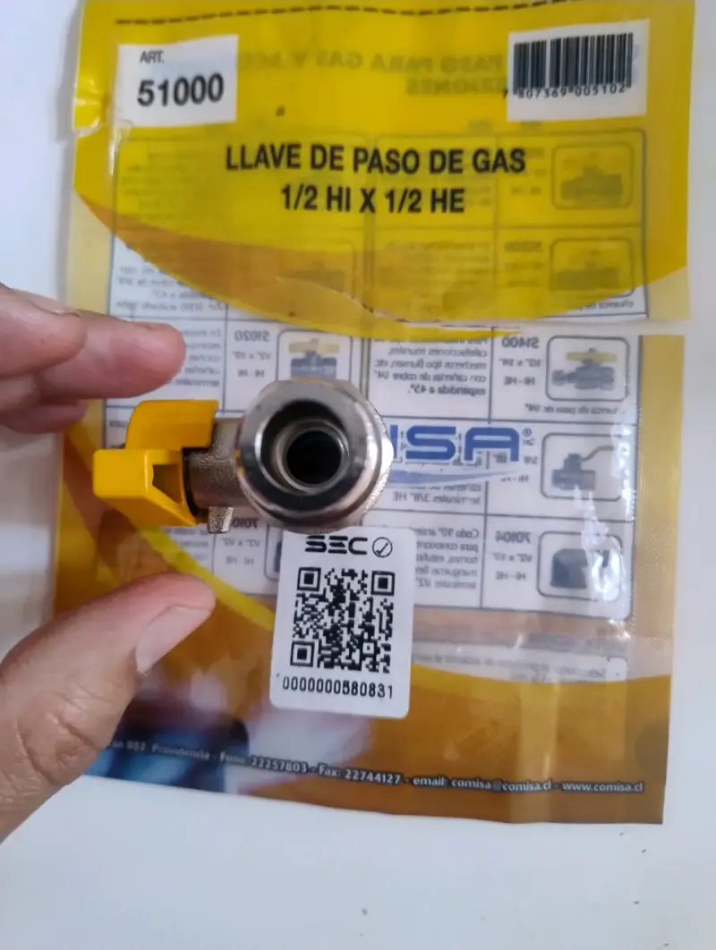 Llave de Paso de Gas 1/2 HI x 1/2 HE - 5