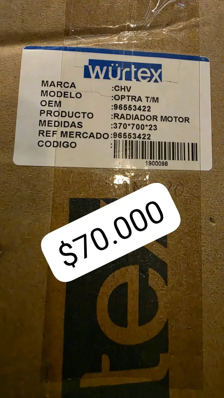 Radiador de Motor Würtex para Chevrolet Optra - 3
