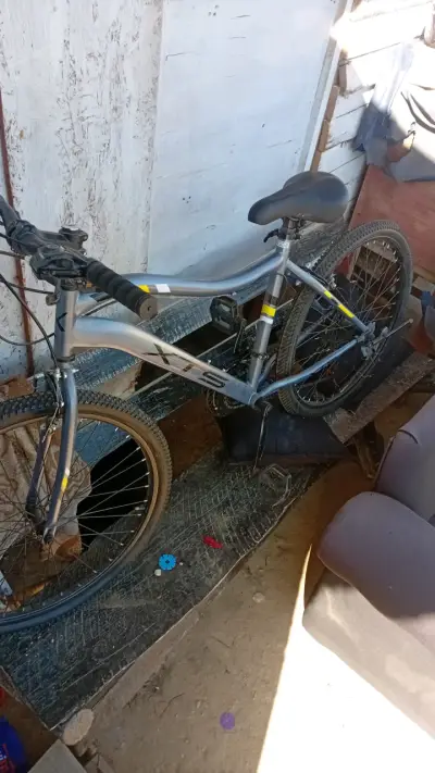 Bicicleta de montaña gris con frenos Shimano - miniatura 2