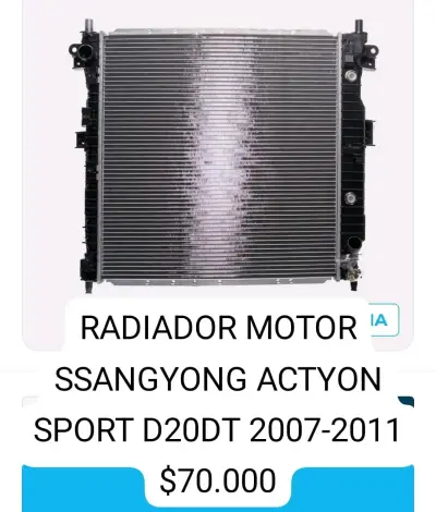 Radiador Motor SsangYong Actyon Sport D20DT 2007-2011 - miniatura 1