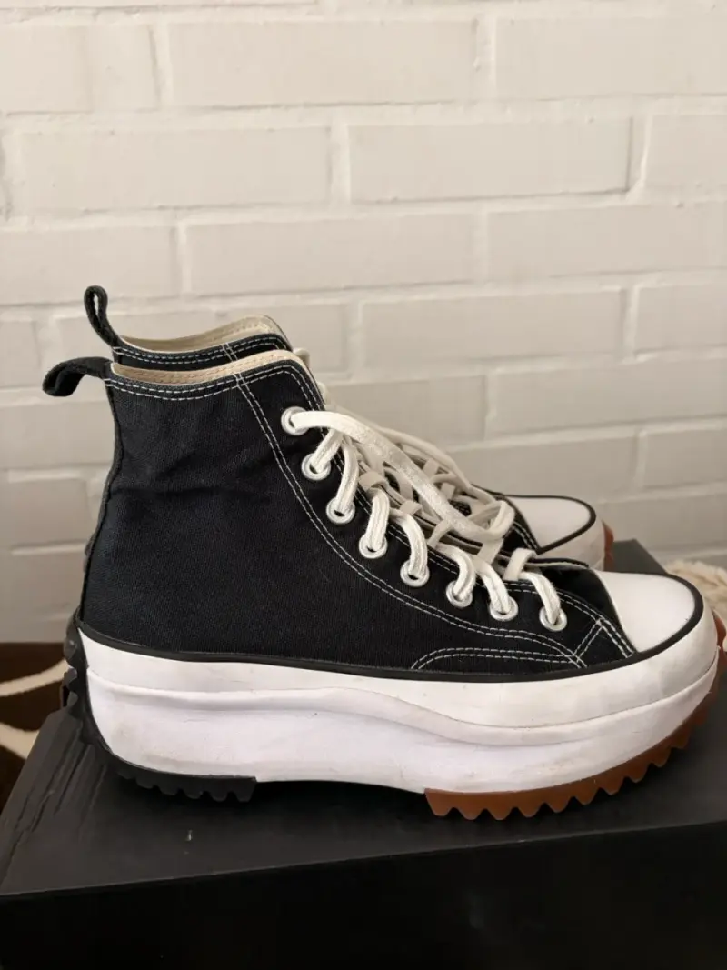 Zapatillas Converse All Star negras con plataforma - 2