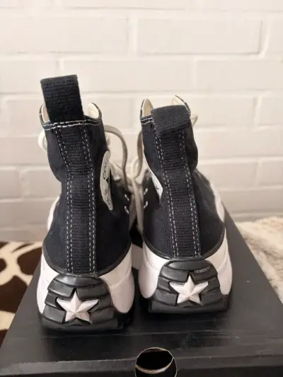 Zapatillas Converse All Star negras con plataforma - miniatura 3