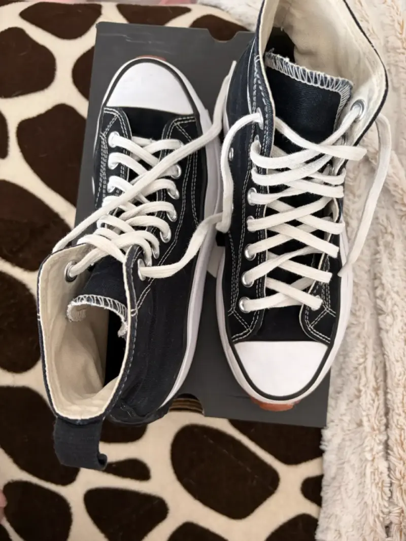 Zapatillas Converse All Star negras con plataforma - 5