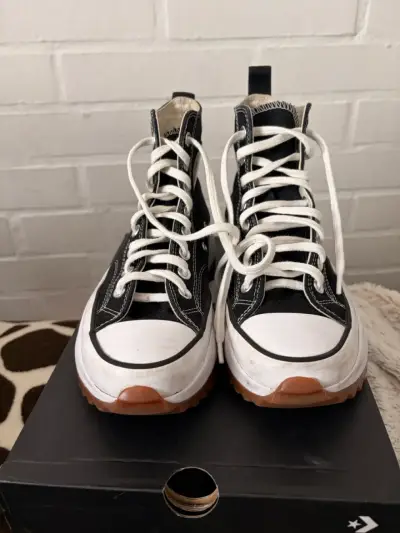 Zapatillas Converse All Star negras con plataforma - miniatura 6