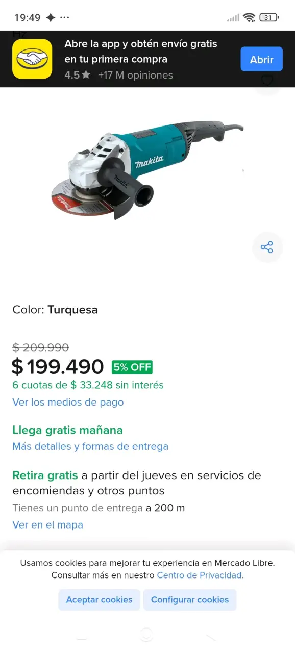 Esmeril angular Makita GA7082 - 5