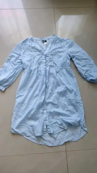 Vestido camisero azul a rayas H&M - miniatura 1