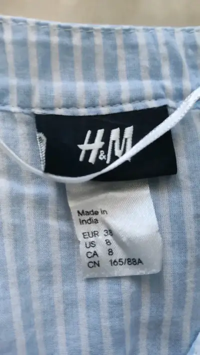 Vestido camisero azul a rayas H&M - miniatura 2