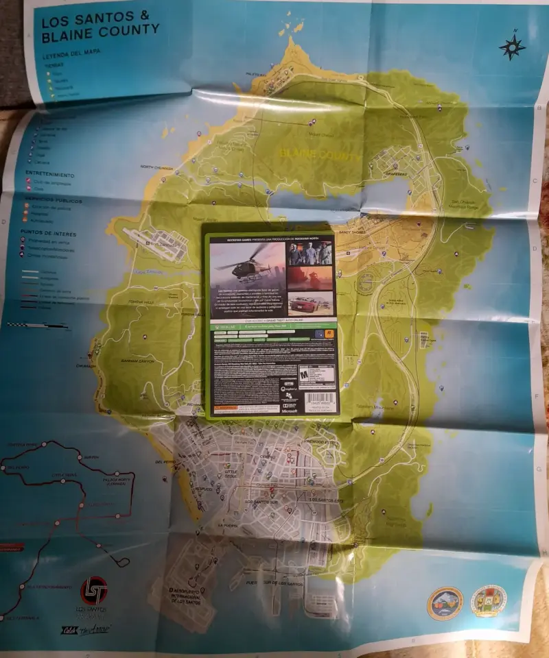 Juego Grand Theft Auto V para Xbox 360 con mapa - 3