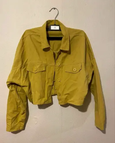 Chaqueta corta amarilla para mujer - miniatura 1