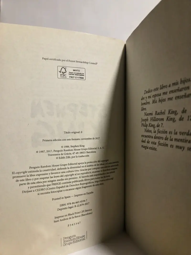 Libro 'It' de Stephen King en español - 3
