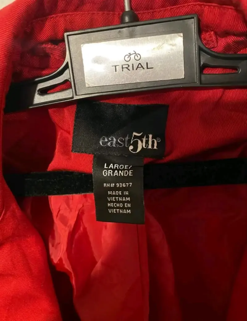 Abrigo rojo mujer East 5th talla L - 2