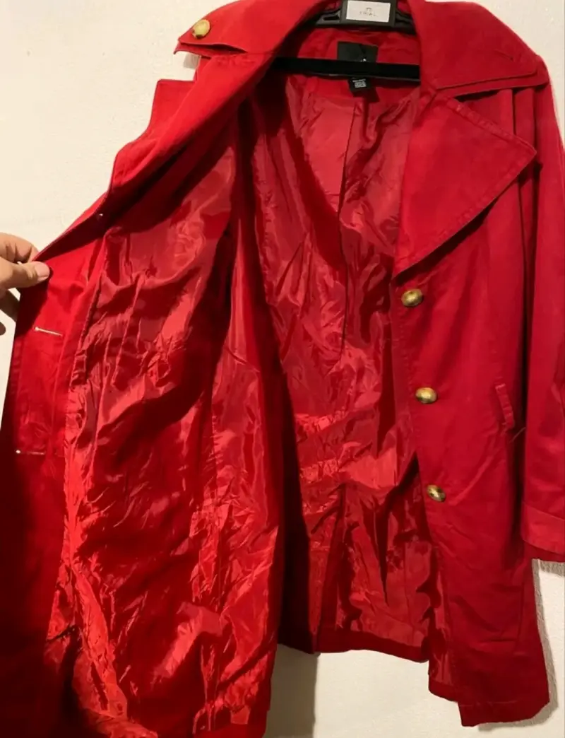Abrigo rojo mujer East 5th talla L - 3