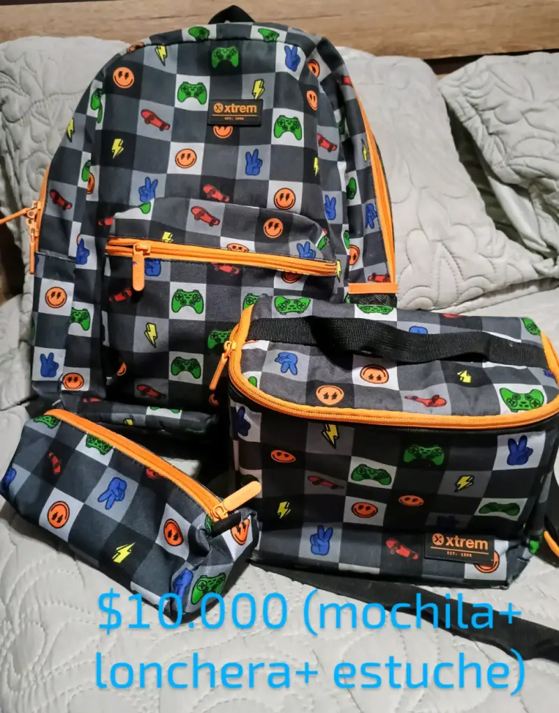 Set de Mochila, Lonchera y Estuche Xtrem con Diseño Colorido - 1