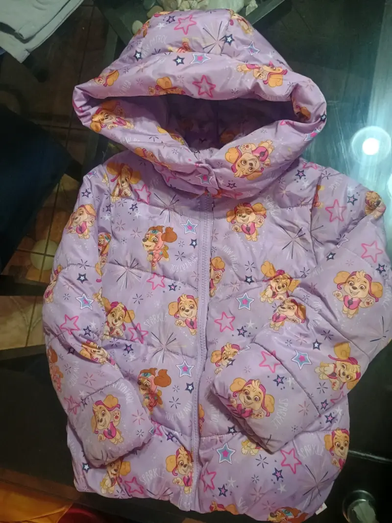Chaqueta infantil Paw Patrol morada con capucha