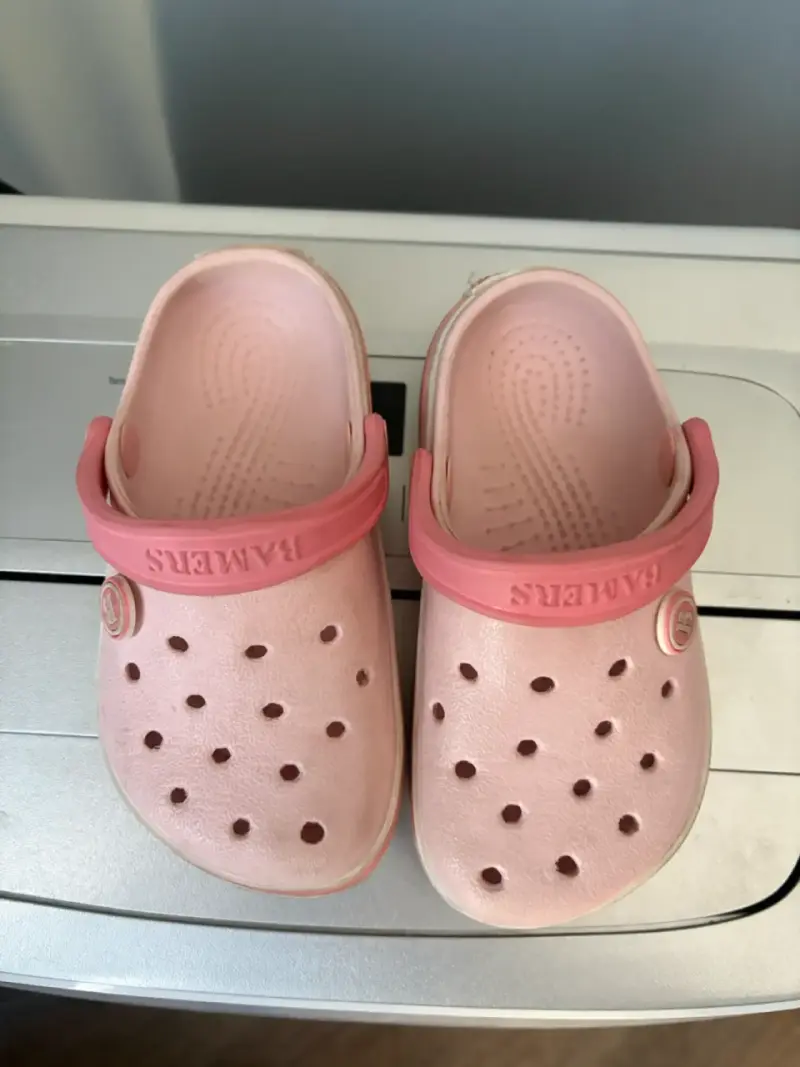 Zuecos de goma rosados para niños Bamers N.25 - 1
