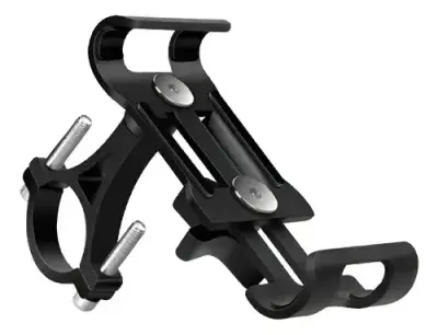 Soporte de Teléfono para Bicicleta Ajustable Negro - miniatura 1