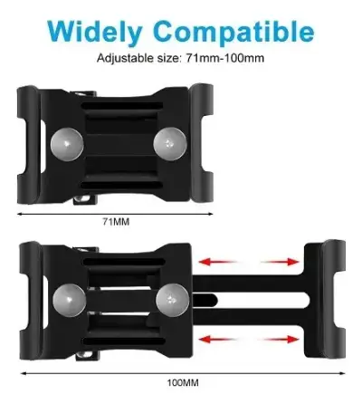 Soporte de Teléfono para Bicicleta Ajustable Negro - miniatura 2