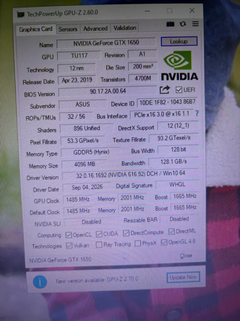 Tarjeta GTX 1650 con doble ventilador - 6