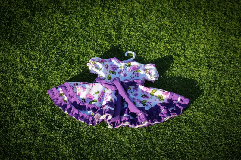Vestido de huasita nfantil floral - 2
