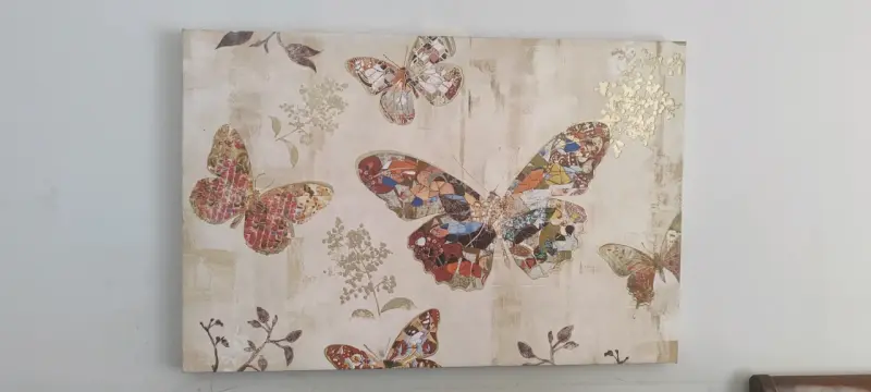 Cuadro decorativo de mariposas en lienzo