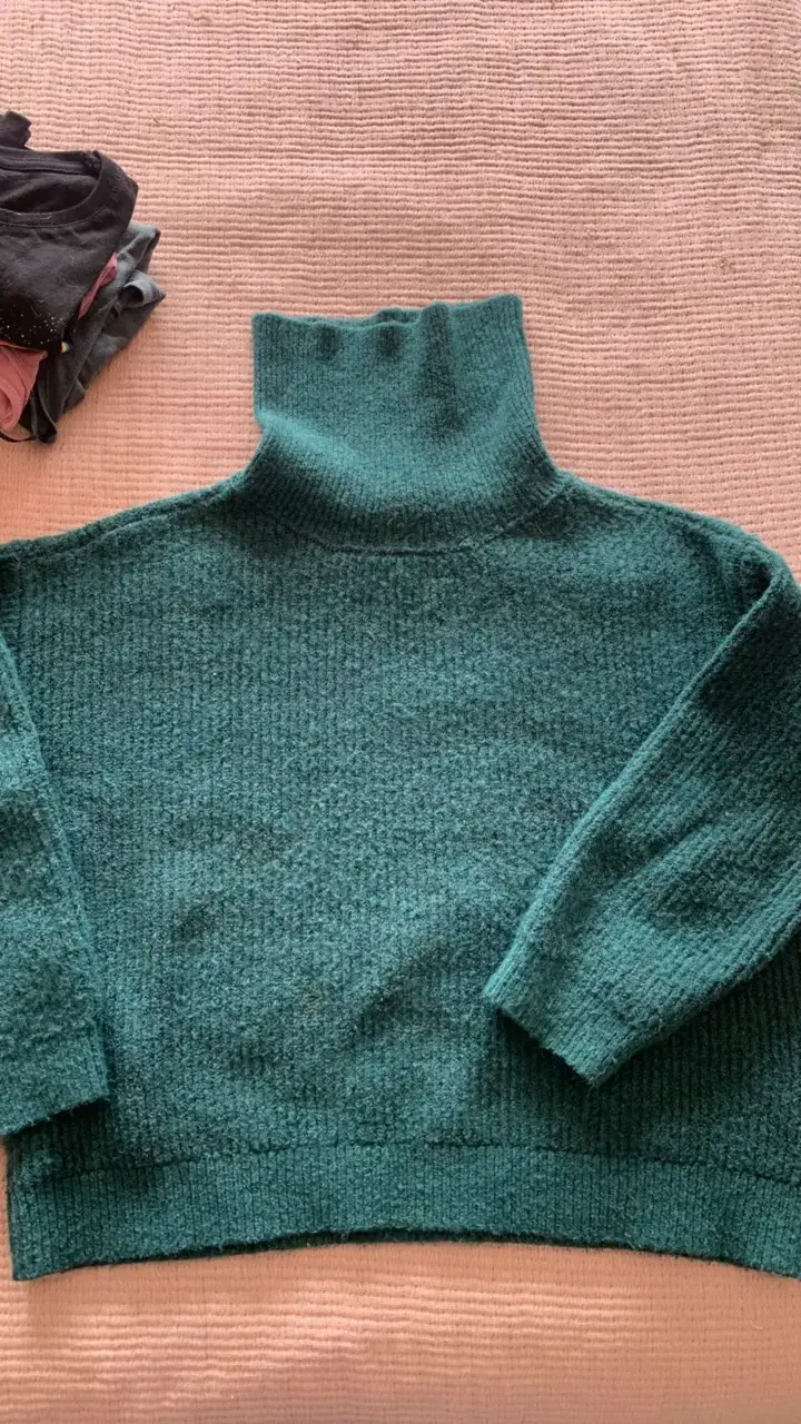 Suéter verde de cuello alto Index Basics - 1