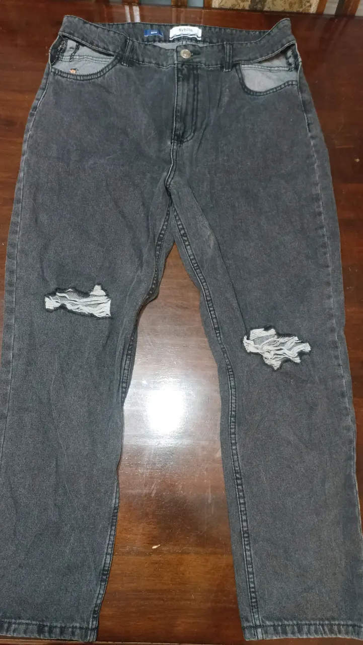 Jeans negros desgastados Sybilla para mujer - 4