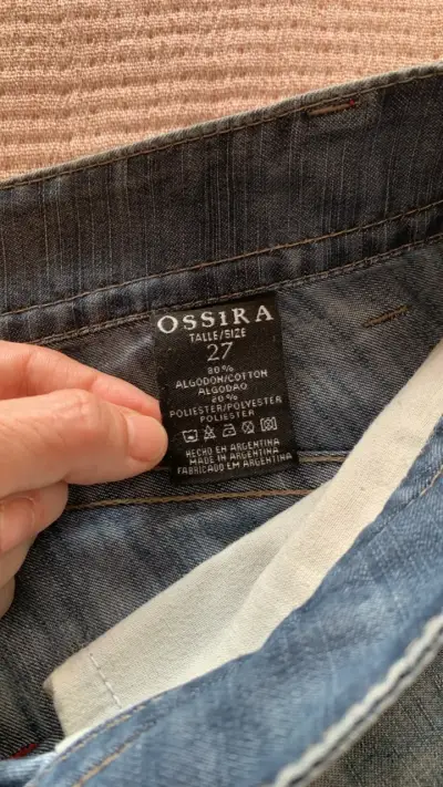 Jeans de mezclilla azul desgastado para hombre - miniatura 3