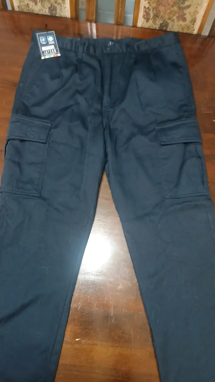 Pantalones cargo negros talla 46 Minsav - 3