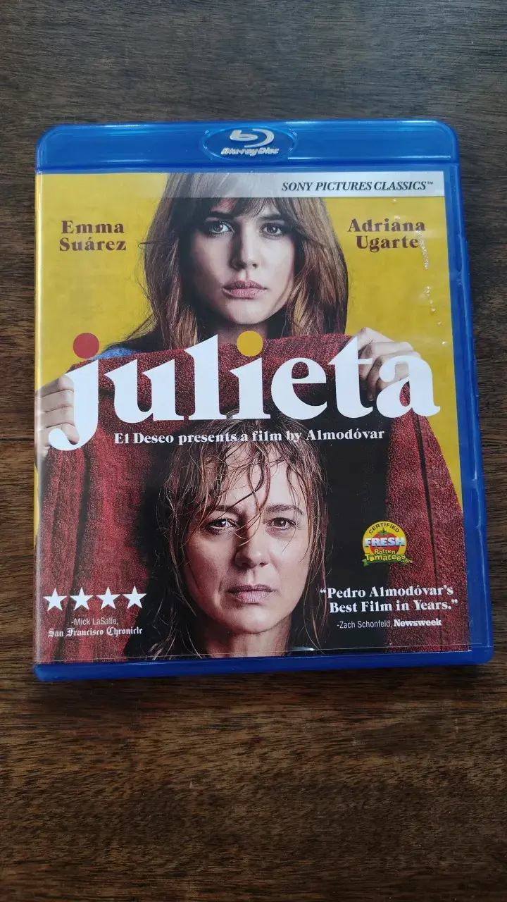 Blu-ray de la película Julieta de Almodóvar