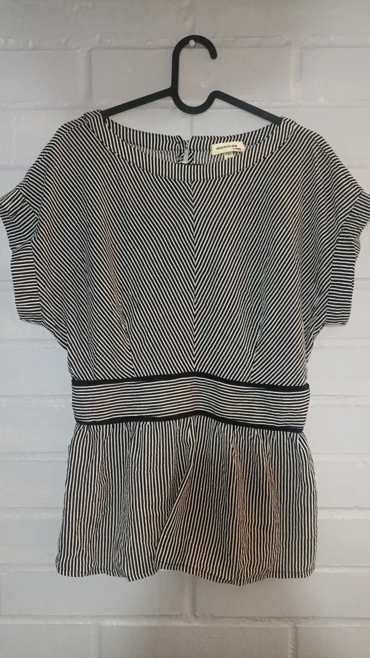 Blusa a rayas blancas y negras Monceau - 1