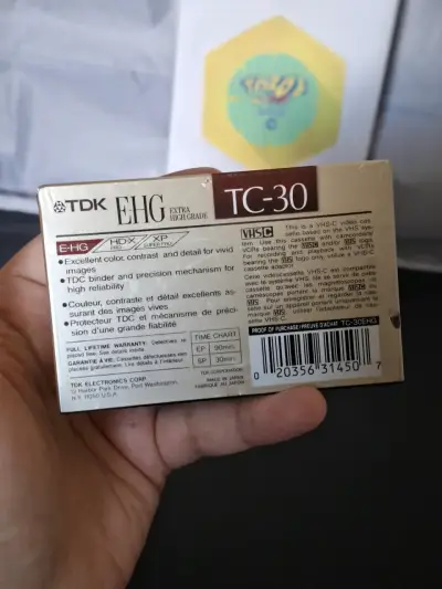 Cinta VHS-C TDK EHG TC-30 para videocámaras - miniatura 3