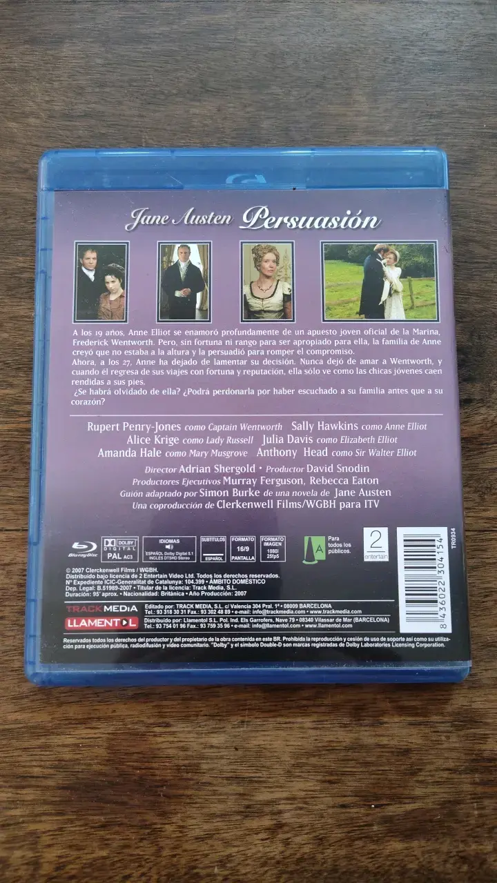 Blu-ray Persuasión de Jane Austen - 2