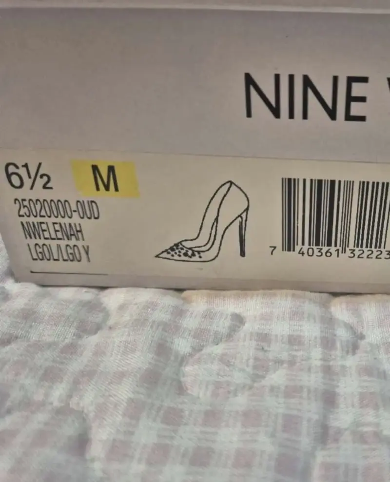 Tacones dorados con glitter Nine West talla 36.5 - 6