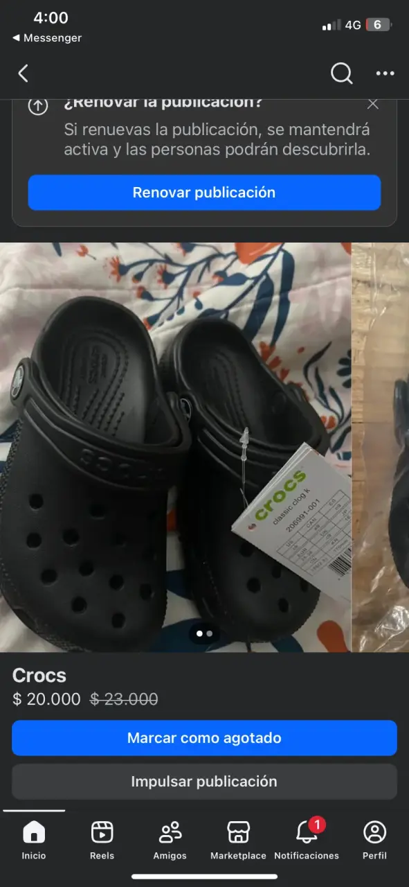 Zuecos Crocs Classic Clog K Negros