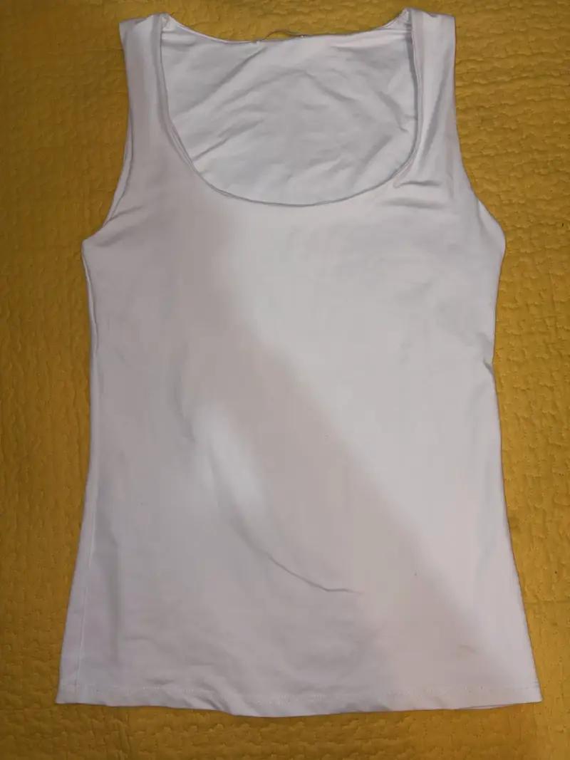 Polera sin mangas blanca Zara talla S