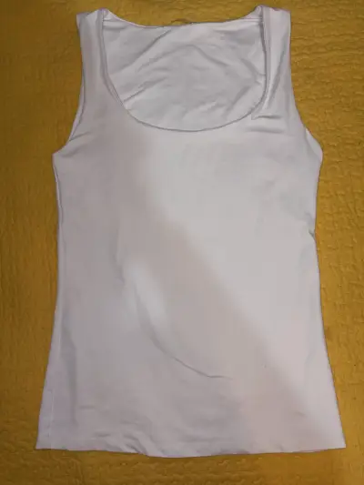 Polera sin mangas blanca Zara talla S - miniatura 1